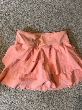 JoyLab Peach Ruffle Skater Skirt